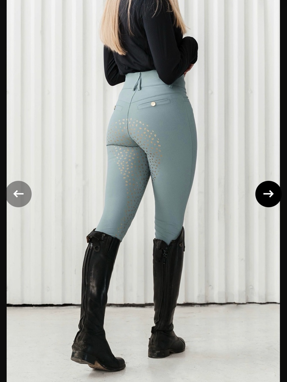 Pomme Nellie Breeches - High-Waist Artic Riding Breeches with Gold Grip